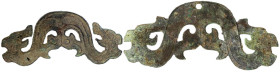 CHINA und Südostasien

China

Chou-Dynastie 1122-255 v. Chr.

2 X Bronze-Klangplattengeld der Chunqiu-Periode ca. 770/476 v.Chr. jeweils in Form...