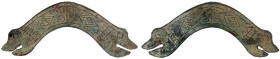 CHINA und Südostasien

China

Chou-Dynastie 1122-255 v. Chr.

Bronze-Klangplattengeld der Chunqiu-Periode ca. 770/476 v.Chr. 105 mm. Mit Drachen...