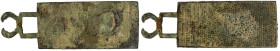 CHINA und Südostasien

China

Chou-Dynastie 1122-255 v. Chr.

Sogenanntes Reibeisen "Lung Niu Hsing" der frühen Chou-Zeit. Bronze, 172 X 55 mm. ...