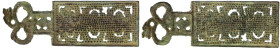 CHINA und Südostasien

China

Chou-Dynastie 1122-255 v. Chr.

Sogenanntes Reibeisen "Lung Niu Hsing" der frühen Chou-Zeit. Bronze, 128 X 43 mm. ...