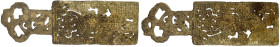 CHINA und Südostasien

China

Chou-Dynastie 1122-255 v. Chr.

Sogenanntes Reibeisen "Lung Niu Hsing" der frühen Chou-Zeit. Bronze, 172 X 55 mm. ...