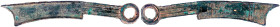 CHINA und Südostasien

China

Chou-Dynastie 1122-255 v. Chr.

Messergeld ('An Yang Zhi Fa') 400-220 v. Chr. Revers Zheng. 45,33 g. sehr schön. H...