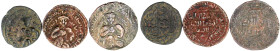 Orientalen

Ayyubiden

Al Ashraf Muzaffar al Din, 1210-1234 (AH 607-631)

3 Varianten zum Dirham AH 612 = 1215/1216, Mayafariqin. Türke sitzt fr...