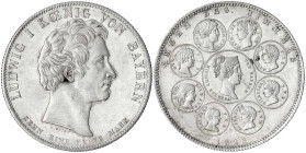 Altdeutsche Münzen und Medaillen

Bayern

Ludwig I., 1825-1848

Geschichtstaler 1828. Segen des Himmels. fast Stempelglanz/Erstabschlag, winz. K...