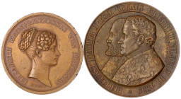 Altdeutsche Münzen und Medaillen

Brandenburg-Preußen

Friedrich Wilhelm III., 1797-1840

2 Bronzemedaillen: 1823 a. d. Empfang der Kronprinzess...
