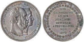 Altdeutsche Münzen und Medaillen

Brandenburg-Preußen

Wilhelm I., 1861-1888

Bronzemedaille zur Berliner Gewerbeaustellung 1879. Doppelportrait...