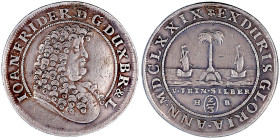 Altdeutsche Münzen und Medaillen

Braunschweig-Calenberg-Hannover

Johann Friedrich, 1665-1679

Palmbaumgulden 1679 HB, Hannover. Mit röm. Jahre...