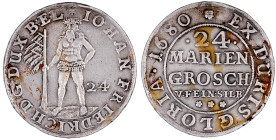 Altdeutsche Münzen und Medaillen

Braunschweig-Calenberg-Hannover

Johann Friedrich, 1665-1679

24 Mariengroschen Feinsilber 1680 ***, Zellerfel...