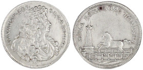 Altdeutsche Münzen und Medaillen

Braunschweig-Calenberg-Hannover

Ernst August, 1679-1698

Silbermedaille o.J. Geharnischtes Brustbild r. mit u...