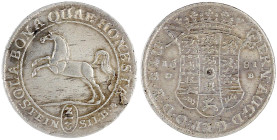 Altdeutsche Münzen und Medaillen

Braunschweig-Calenberg-Hannover

Ernst August, 1679-1698

2/3 Feinsilbertaler 1681 HB, Clausthal. Wappen/sprin...