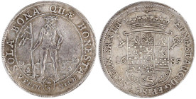 Altdeutsche Münzen und Medaillen

Braunschweig-Calenberg-Hannover

Ernst August, 1679-1698

2/3 Feinsilbertaler 1685, Zellerfeld. Wilder Mann/Wa...