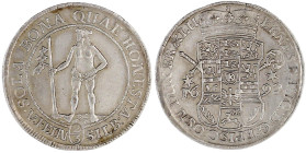 Altdeutsche Münzen und Medaillen

Braunschweig-Calenberg-Hannover

Ernst August, 1679-1698

2/3 Feinsilbertaler 1692, Zellerfeld. Wilder Mann/Wa...