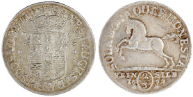 Altdeutsche Münzen und Medaillen

Braunschweig-Calenberg-Hannover

Ernst August, 1679-1698

2/3 Feinsilbertaler 1692 HB, Clausthal. Wappen/sprin...