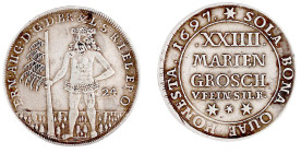 Altdeutsche Münzen und Medaillen

Braunschweig-Calenberg-Hannover

Ernst August, 1679-1698

XXIIII Mariengroschen Feinsilber 1697, Zellerfeld. W...