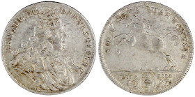 Altdeutsche Münzen und Medaillen

Braunschweig-Calenberg-Hannover

Ernst August, 1679-1698

2/3 Feinsilbertaler 1697 **, HB unter Achsel. Claust...