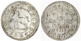 Altdeutsche Münzen und Medaillen

Braunschweig-Calenberg-Hannover

Georg Ludwig, 1698-1714

II Mariengroschen Feinsilber 1700 ohne Mz., Claustha...