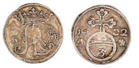 Altdeutsche Münzen und Medaillen

Braunschweig-Calenberg-Hannover

Georg Ludwig, 1698-1714

3 Pfennig 1702 RB, Zellerfeld. Monogramm/Reichsapfel...