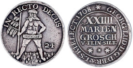Altdeutsche Münzen und Medaillen

Braunschweig-Calenberg-Hannover

Georg Ludwig, 1698-1714

XXIIII Mariengroschen 1708***, Zellerfeld. Wilder Ma...
