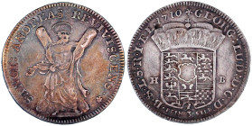 Altdeutsche Münzen und Medaillen

Braunschweig-Calenberg-Hannover

Georg Ludwig, 1698-1714

1/3 Ausbeutetaler 1710 HB, St. Andreas. sehr schön, ...