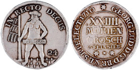 Altdeutsche Münzen und Medaillen

Braunschweig-Calenberg-Hannover

Georg Ludwig, 1698-1714

XXIIII Mariengroschen 1710***, Zellerfeld. Wilder Ma...