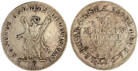 Altdeutsche Münzen und Medaillen

Braunschweig-Calenberg-Hannover

Georg Ludwig, 1698-1714

VI Ausbeute-Mariengroschen 1713 HCB, Clausthal. Ausb...