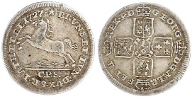 Altdeutsche Münzen und Medaillen

Braunschweig-Calenberg-Hannover

Georg I., 1714-1727

1/6 Taler Feinsilber 1727 CPS, Clausthal. Springendes Ro...