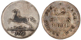 Altdeutsche Münzen und Medaillen

Braunschweig-Calenberg-Hannover

Georg III., 1760-1820

1/12 Taler 1760 IAS, Hannover. Springendes Ross. sehr ...