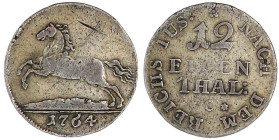 Altdeutsche Münzen und Medaillen

Braunschweig-Calenberg-Hannover

Georg III., 1760-1820

1/12 Taler 1764 *C*, Hannover. sehr schön, leichte Prä...