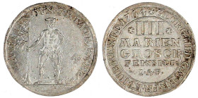 Altdeutsche Münzen und Medaillen

Braunschweig-Calenberg-Hannover

Georg III., 1760-1820

4 Mariengroschen 1764 IAP, Zellerfeld. vorzüglich/Stem...