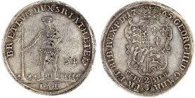 Altdeutsche Münzen und Medaillen

Braunschweig-Calenberg-Hannover

Georg III., 1760-1820

2/3 Taler Feinsilber 1765 IAP, Zellerfeld. Wilder Mann...