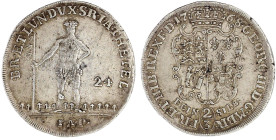 Altdeutsche Münzen und Medaillen

Braunschweig-Calenberg-Hannover

Georg III., 1760-1820

2/3 Taler Feinsilber 1768 IAP, Zellerfeld. Wilder Mann...