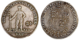Altdeutsche Münzen und Medaillen

Braunschweig-Calenberg-Hannover

Georg III., 1760-1820

2/3 Taler Feinsilber 1771 IAP, Zellerfeld. Wilder Mann...