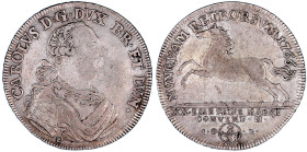 Altdeutsche Münzen und Medaillen

Braunschweig-Wolfenbüttel

Karl I., 1735-1780

2/3 Taler 1766 IDB, Braunschweig. Springendes Ross. Kleineres B...