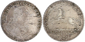 Altdeutsche Münzen und Medaillen

Braunschweig-Wolfenbüttel

Karl I., 1735-1780

2/3 Taler 1773 IDB, Braunschweig. Springendes Ross. vorzüglich,...