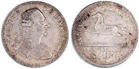 Altdeutsche Münzen und Medaillen

Braunschweig-Wolfenbüttel

Karl I., 1735-1780

2/3 Taler 1775 IDB, Stempelschneider G, Braunschweig. Springend...