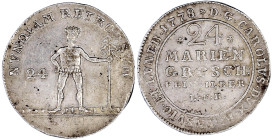 Altdeutsche Münzen und Medaillen

Braunschweig-Wolfenbüttel

Karl I., 1735-1780

24 Mariengroschen 1778 L.C.R., Zellerfeld. Wilder Mann. vorzügl...