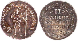 Altdeutsche Münzen und Medaillen

Braunschweig-Wolfenbüttel

Karl I., 1735-1780

II Mariengroschen Feinsilber 1780 CES, Zellerfeld. Wilder Mann....
