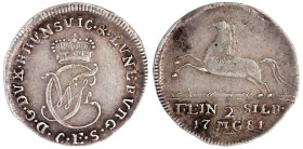 Altdeutsche Münzen und Medaillen

Braunschweig-Wolfenbüttel

Karl Wilhelm Ferdinand, 1780-1806

2 Mariengroschen Feinsilber 1781 CES, Zellerfeld...