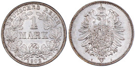 Reichskleinmünzen

1 Mark kleiner Adler, Silber 1873-1887

1882 G. vorzüglich/Stempelglanz, min. Kratzer, selten in dieser Erhaltung. Jaeger 9.