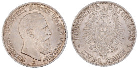 Reichssilbermünzen J. 19-178

Preußen

Friedrich III., 1888

2 Mark 1888 A. vorzüglich/Stempelglanz. Jaeger 98.