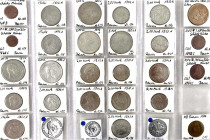 Reichssilbermünzen J. 19-178

Preußen

Lots

Typensammlung, 24 Münzen und 2 Medaillen, dabei 20 Silbermünzen: Krönungstaler 1861, Siegestaler 18...