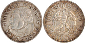 Drittes Reich

Gedenkmünzen

5 Reichsmark Luther

1933 A. sehr schön/vorzüglich. Jaeger 353.