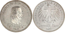 Münzen der Bundesrepublik Deutschland

Gedenkmünzen

5 Deutsche Mark, Silber, 1952-1979

Schiller 1955 F. prägefrisch/fast Stempelglanz. Jaeger ...