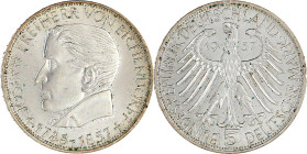 Münzen der Bundesrepublik Deutschland

Gedenkmünzen

5 Deutsche Mark, Silber, 1952-1979

Eichendorff 1957 J. fast Stempelglanz, Prachtexemplar. ...