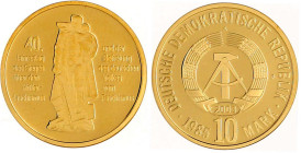 Münzen der Deutschen Demokratischen Republik

Gedenkmünzen der DDR

Neuprägung (2003) zur 10 Mark Materialprobe in GOLD 1985, 40 Jahre Befreiung. ...