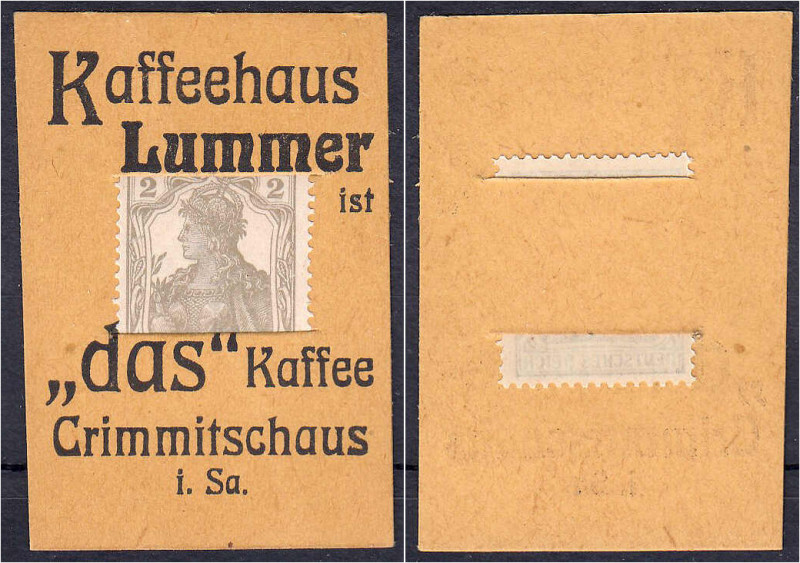 Banknoten

Deutsches Notgeld und KGL

Crimmitschau (Sachsen)

Lummer, Kaff...