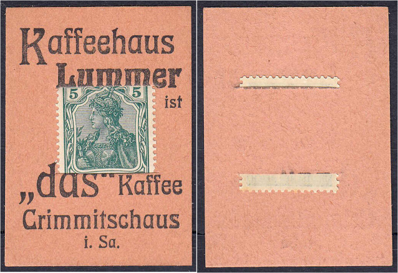 Banknoten

Deutsches Notgeld und KGL

Crimmitschau (Sachsen)

Lummer, Kaff...