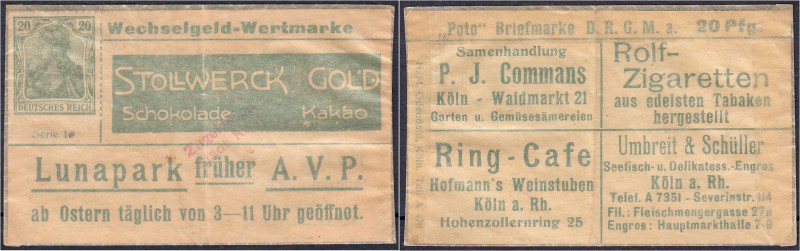 Banknoten

Deutsches Notgeld und KGL

Köln (Rheinland)

Stollwerck Gold, S...