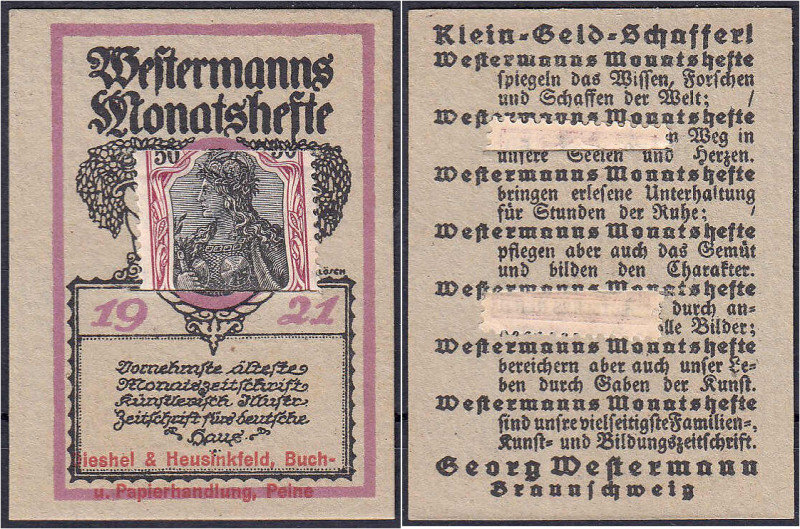 Banknoten

Deutsches Notgeld und KGL

Peine (Niedersachsen)

Dieshel & Heu...