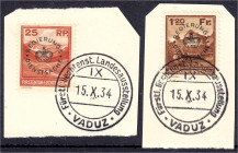 Briefmarken

Ausland

Liechtenstein

Dienstmarken

Freimarken mit kleinem kreisförmigem Bdr.-Aufdruck ,,REGIERUNGS/DIENSTSACHE" 1933, sauber g...